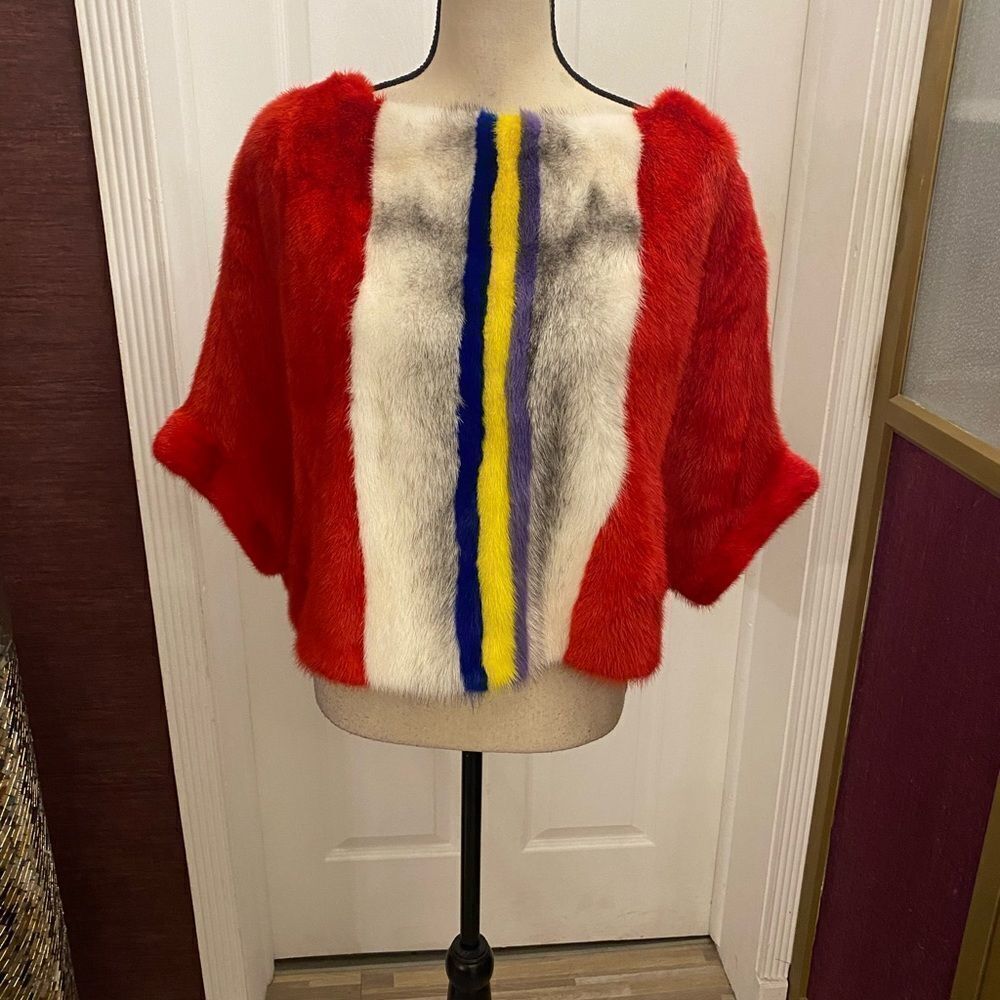 Genuine mink fur jacket, S-M
